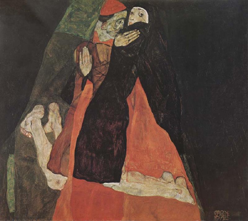 Egon Schiele Cardinal and Nun oil painting picture